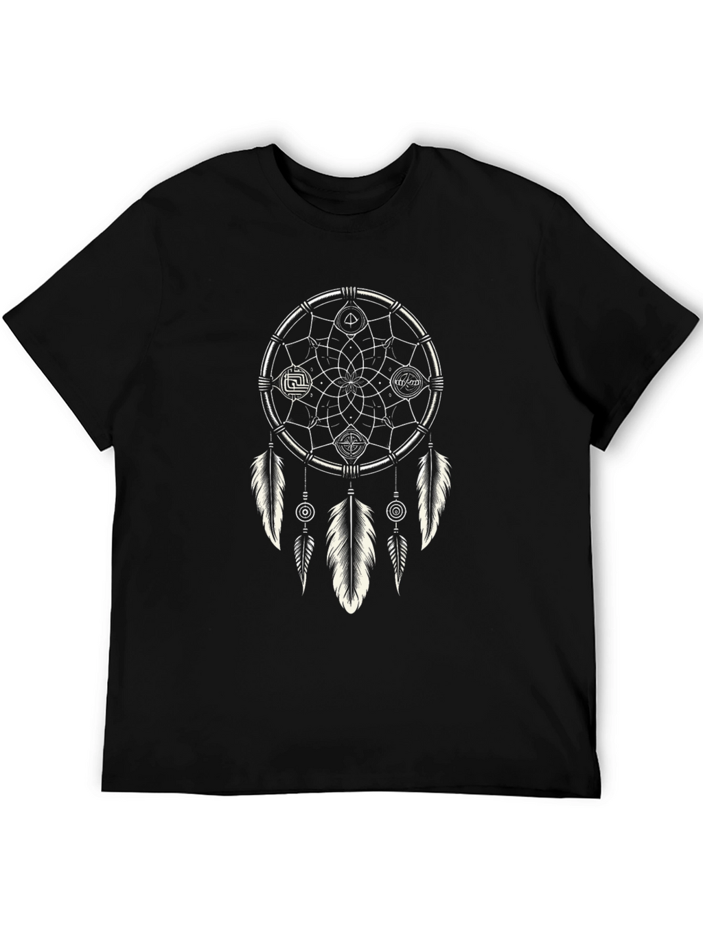 Dreamcatcher Graphic Tee - Stylish Black Cotton T-Shirt