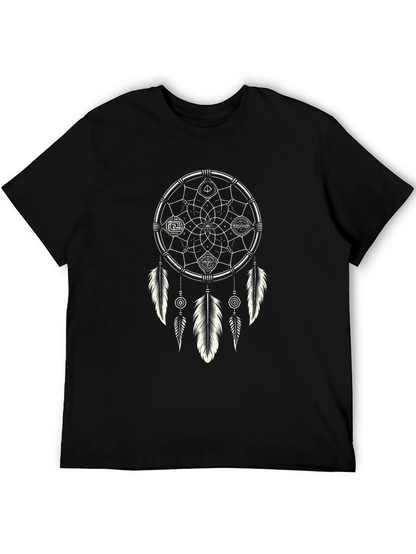 Dreamcatcher Graphic Tee - Stylish Black Cotton T-Shirt