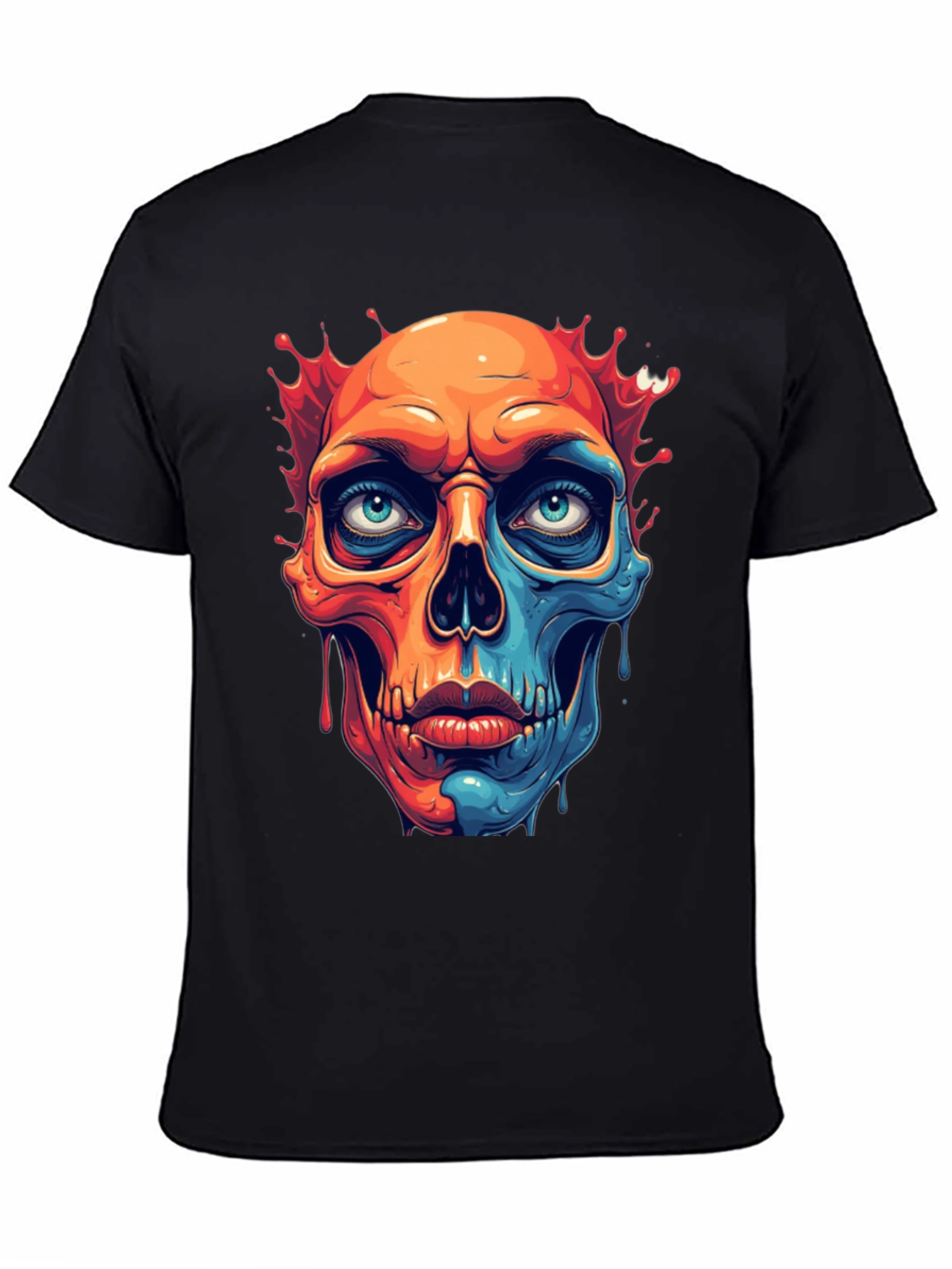 Colorful Skull Graphic T-Shirt - Unique Design