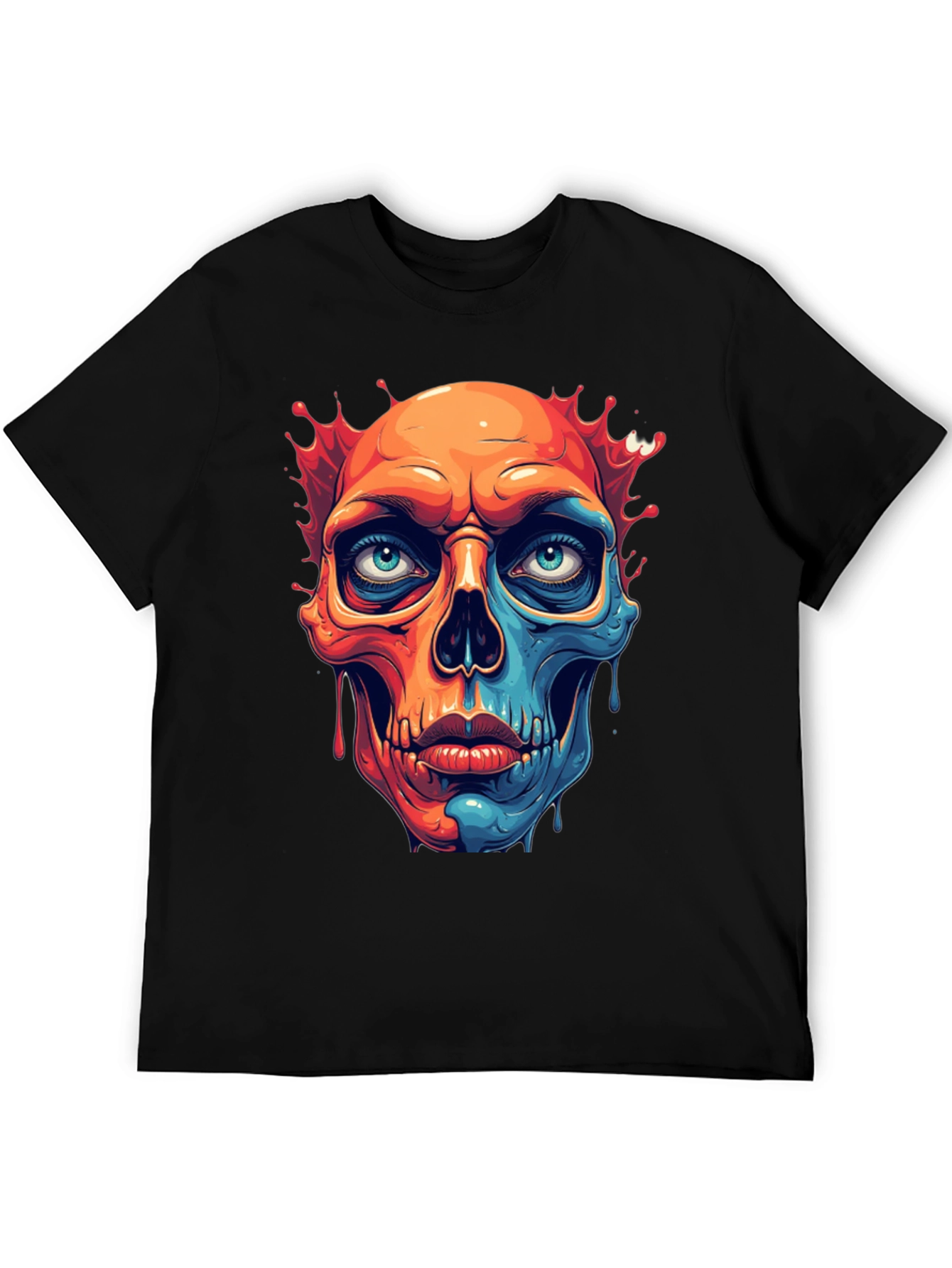 Colorful Skull Graphic T-Shirt - Unique Design