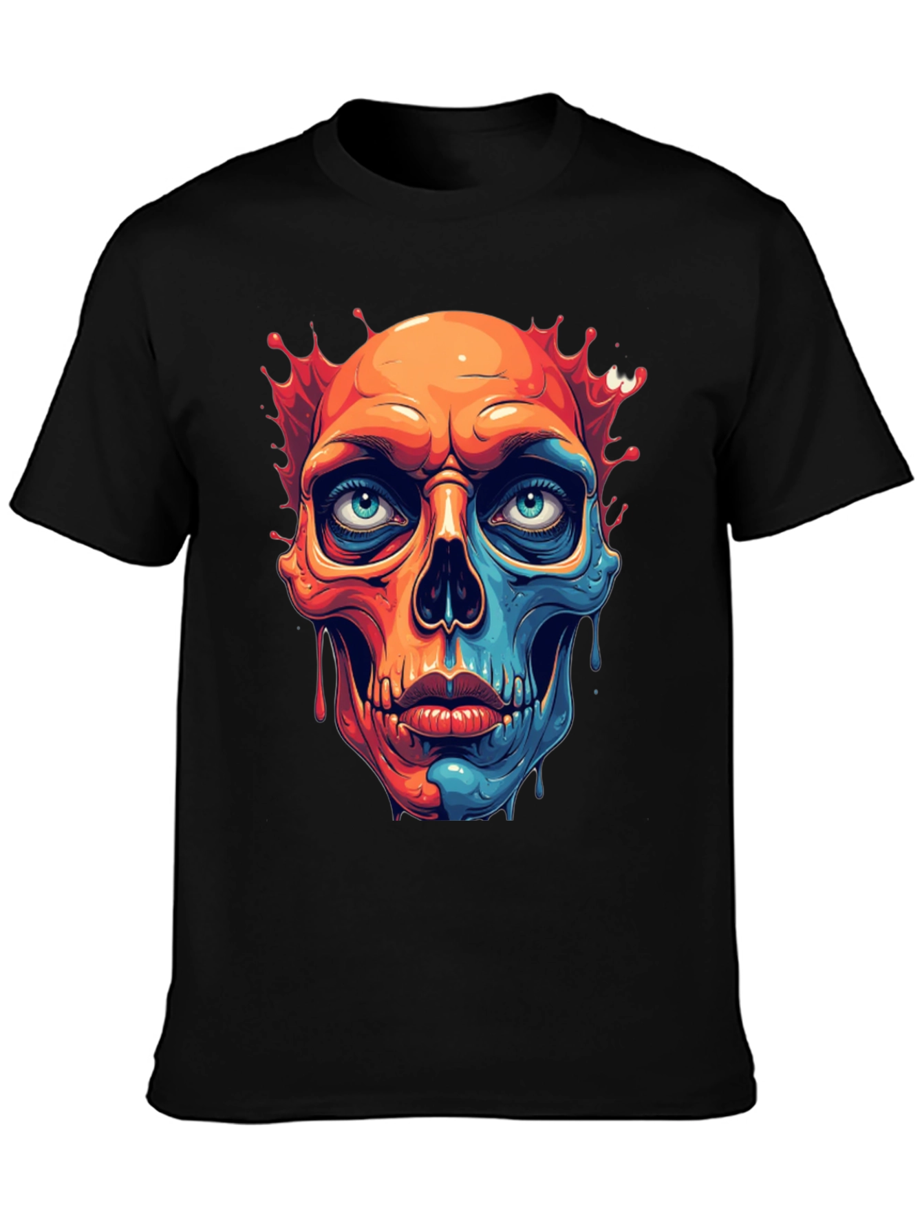 Colorful Skull Graphic T-Shirt - Unique Design
