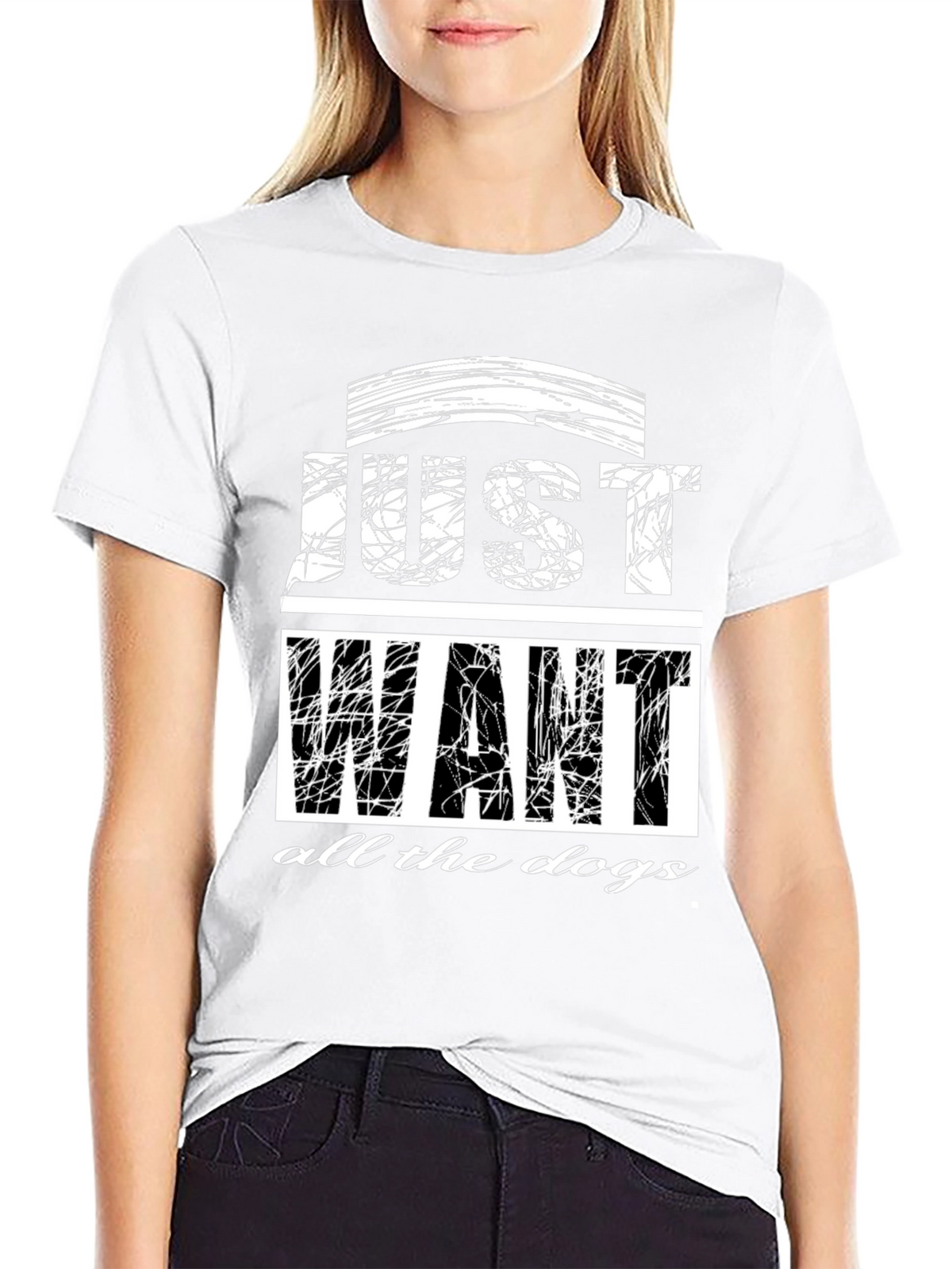 Just Want All The Dogs Graphic T-Shirt