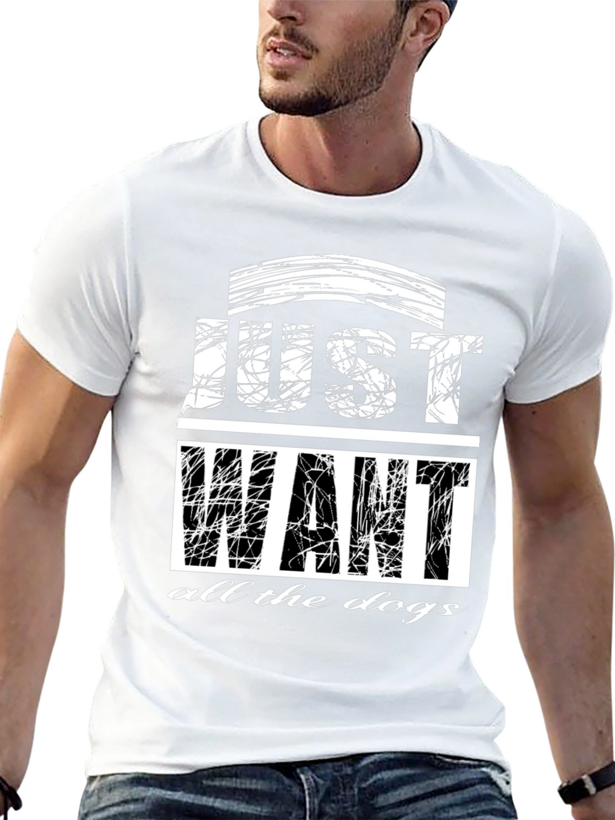 Just Want All The Dogs Graphic T-Shirt