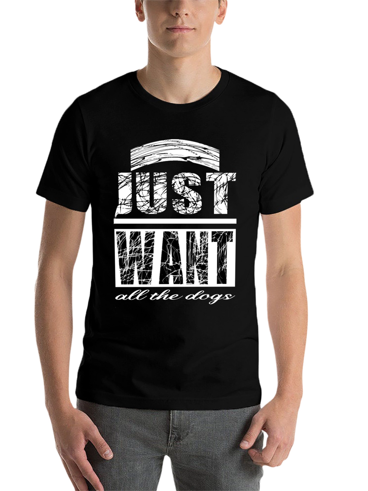 Just Want All The Dogs Graphic T-Shirt