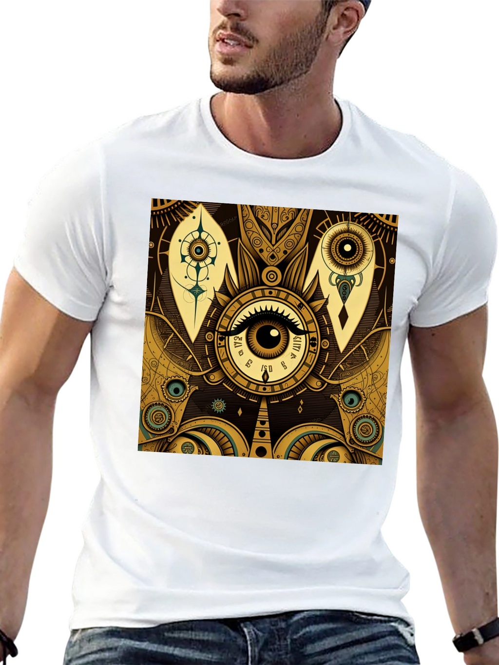 Mystic Eye Graphic Tee - Stylish Black T-Shirt