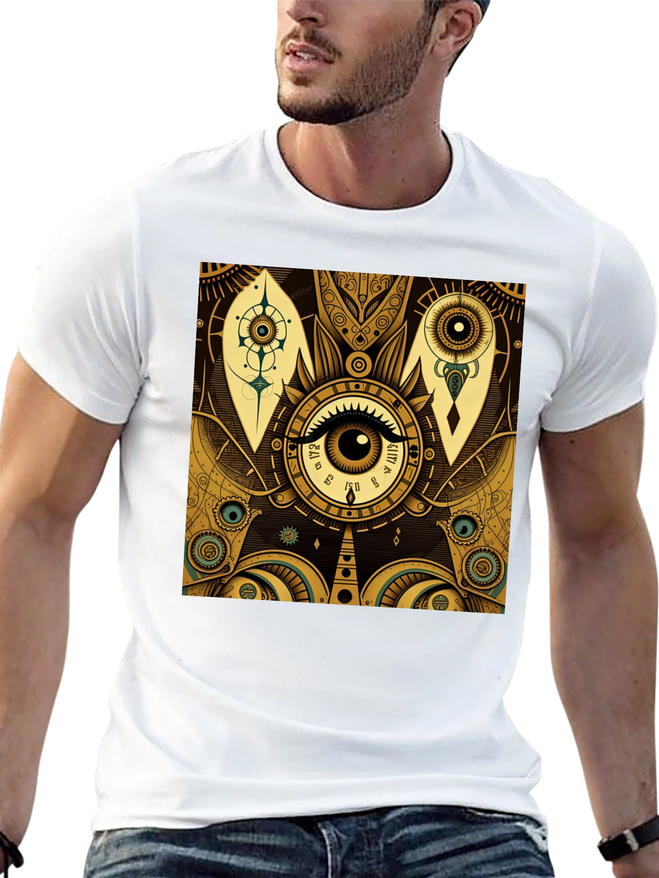 Mystic Eye Graphic Tee - Stylish Black T-Shirt