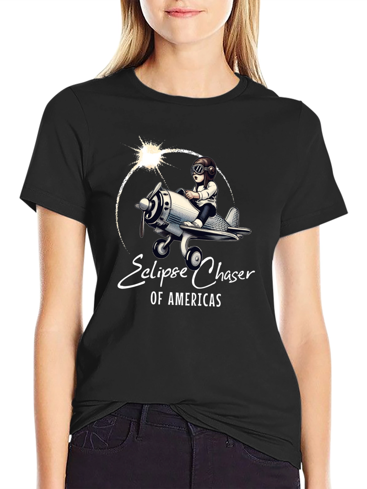 Eclipse Chaser T-Shirt - Pilot & Plane Design