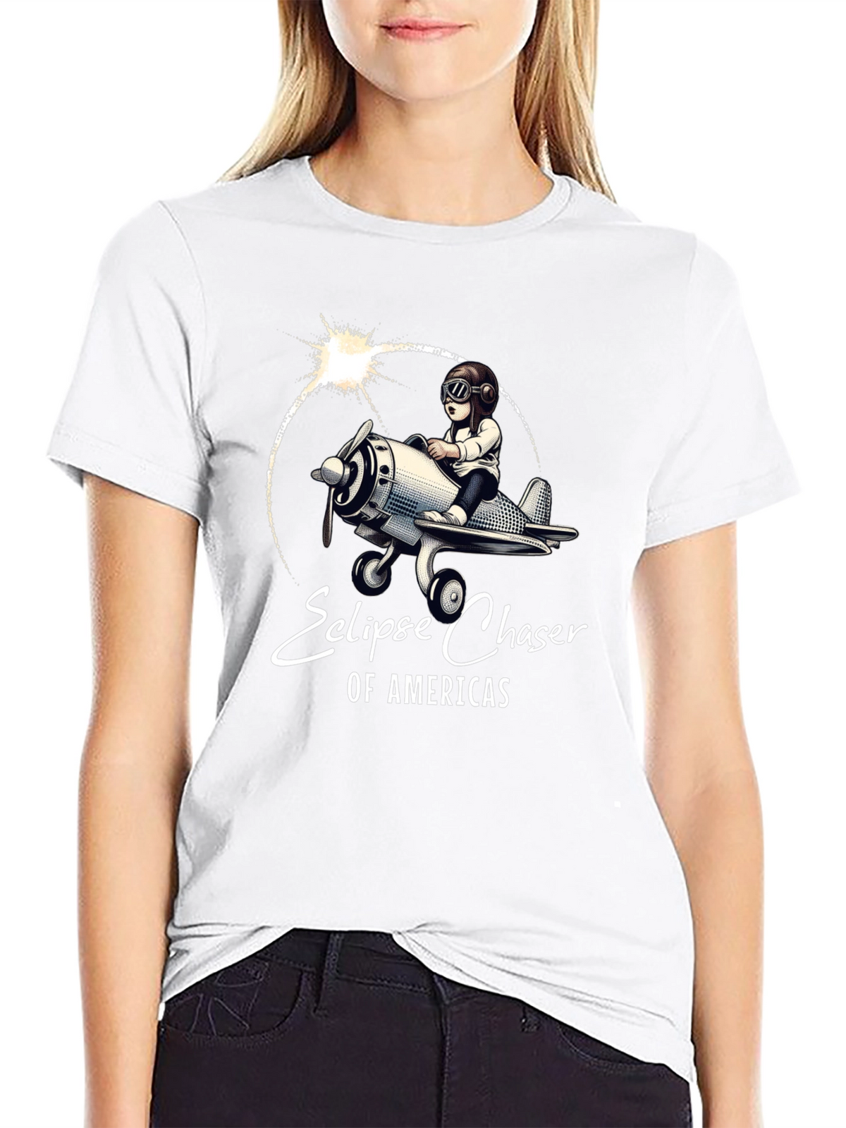 Eclipse Chaser T-Shirt - Pilot & Plane Design