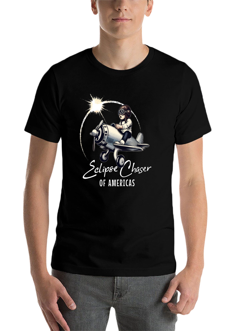 Eclipse Chaser T-Shirt - Pilot & Plane Design