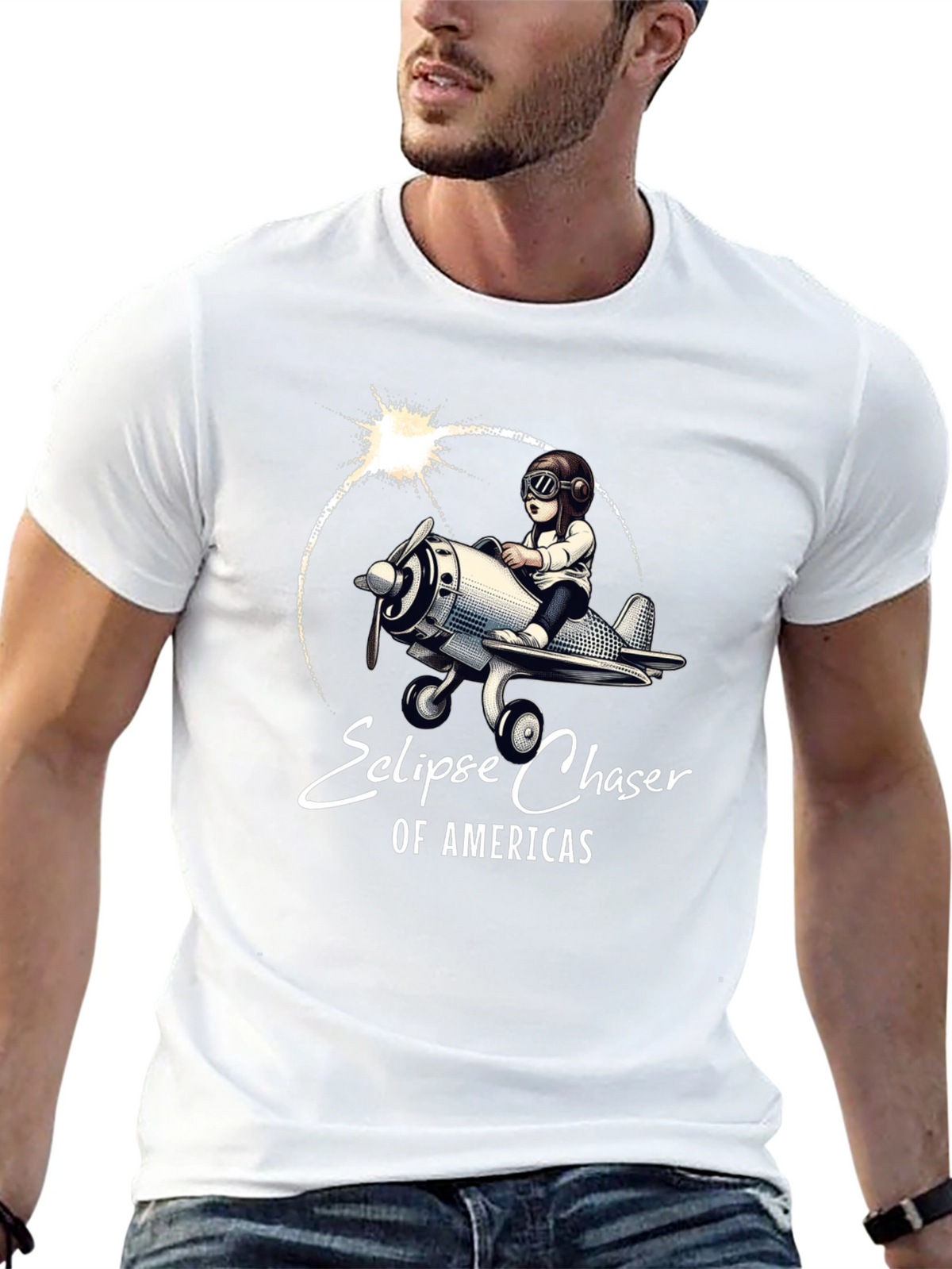 Eclipse Chaser T-Shirt - Pilot & Plane Design