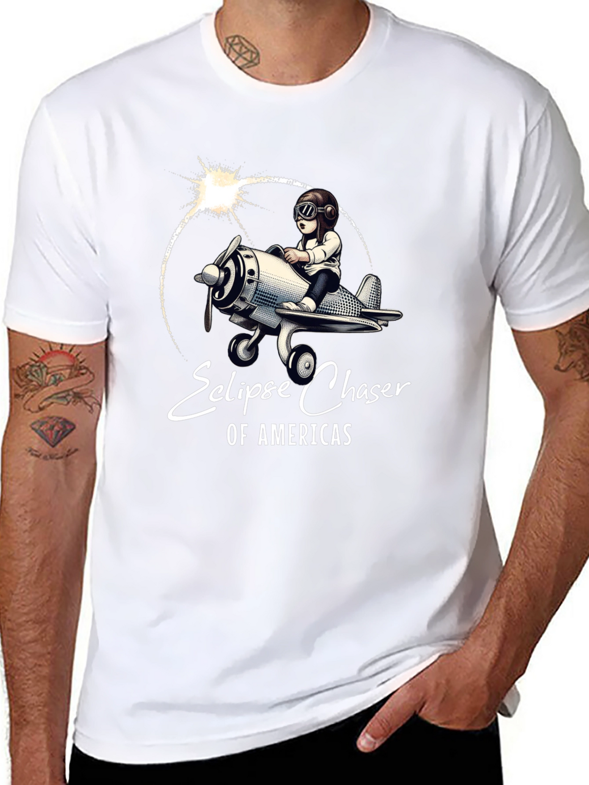 Eclipse Chaser T-Shirt - Pilot & Plane Design