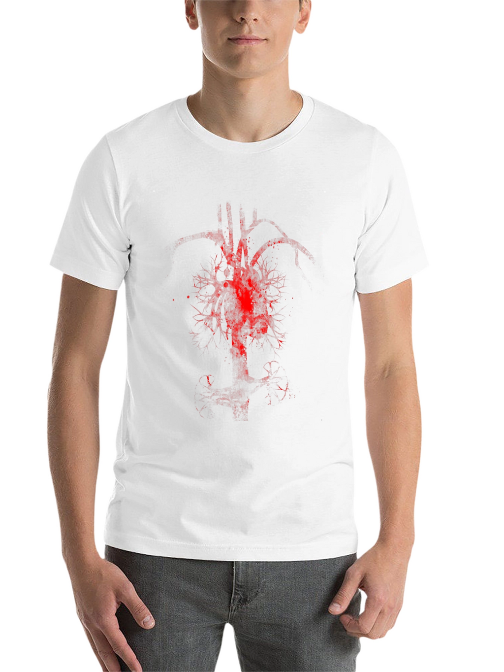 Anatomical Heart Tree Graphic Tee - Black