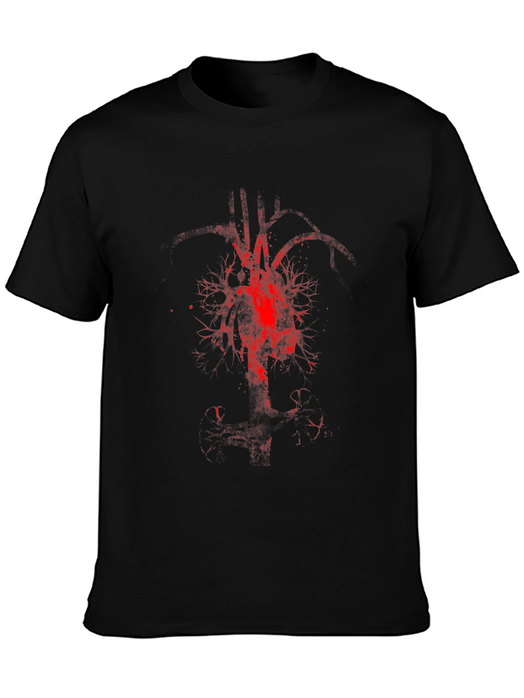 Anatomical Heart Tree Graphic Tee - Black