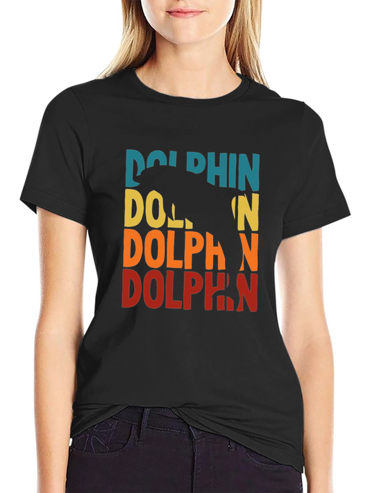 Retro Dolphin Graphic T-Shirt