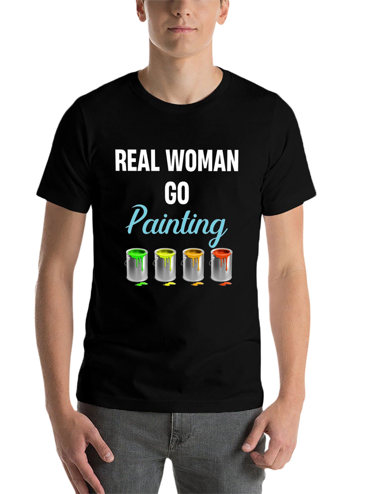 Real Woman Go Painting T-Shirt