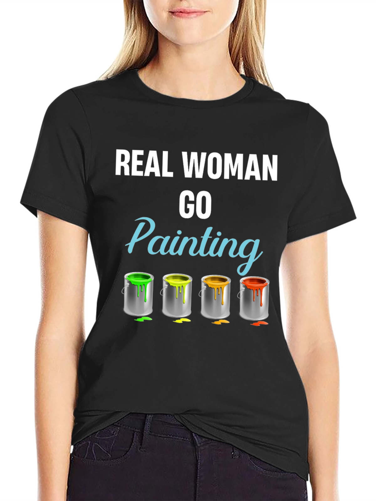 Real Woman Go Painting T-Shirt