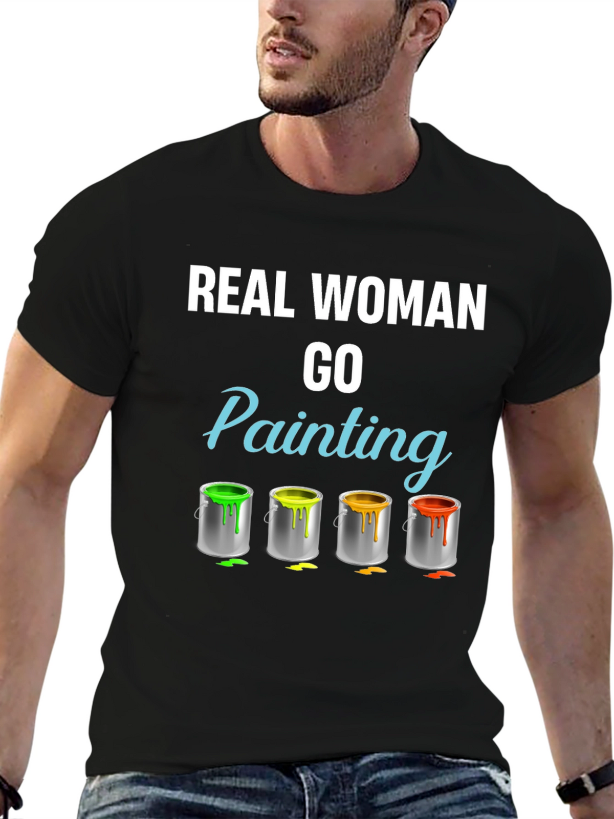 Real Woman Go Painting T-Shirt