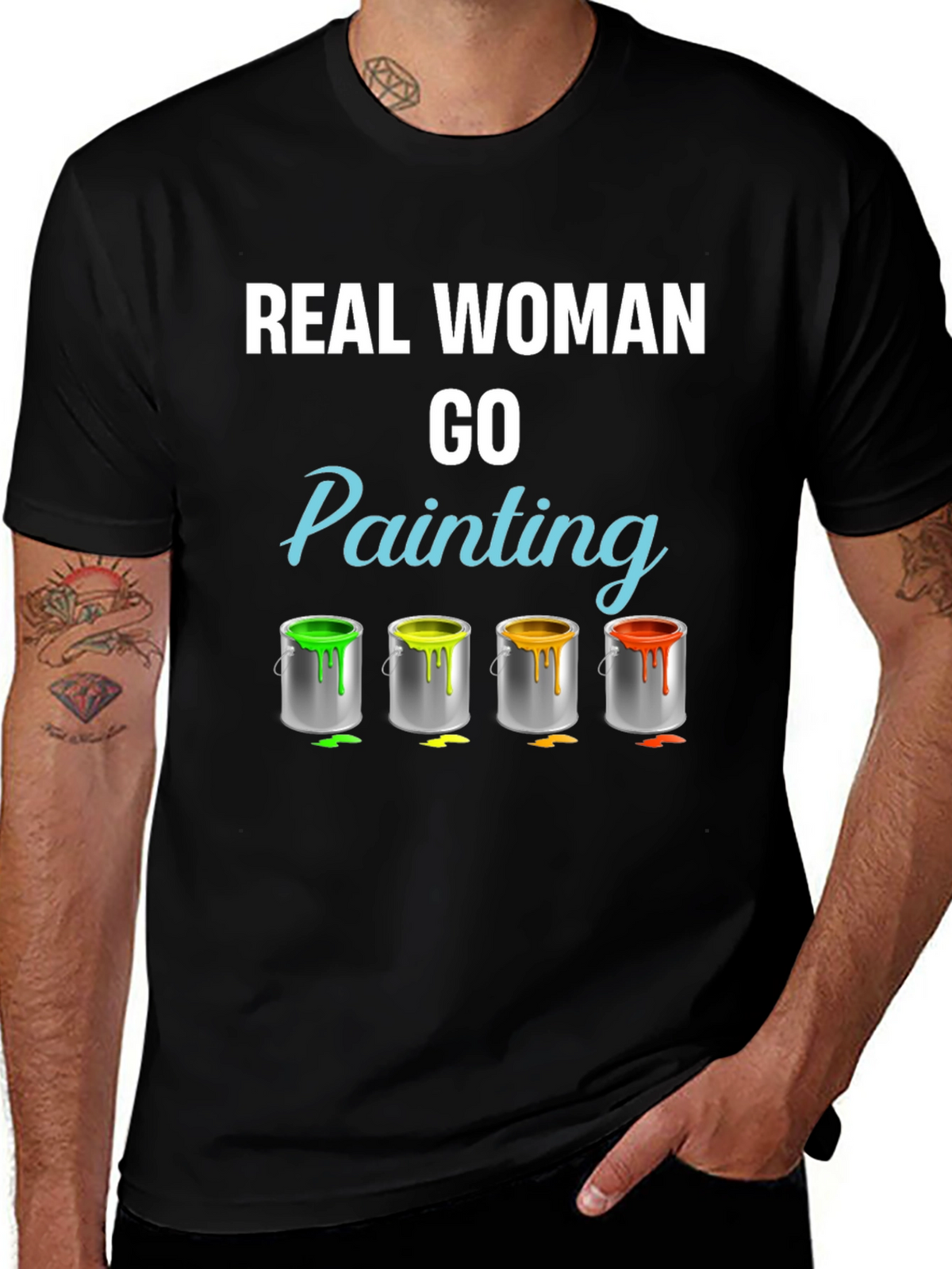 Real Woman Go Painting T-Shirt