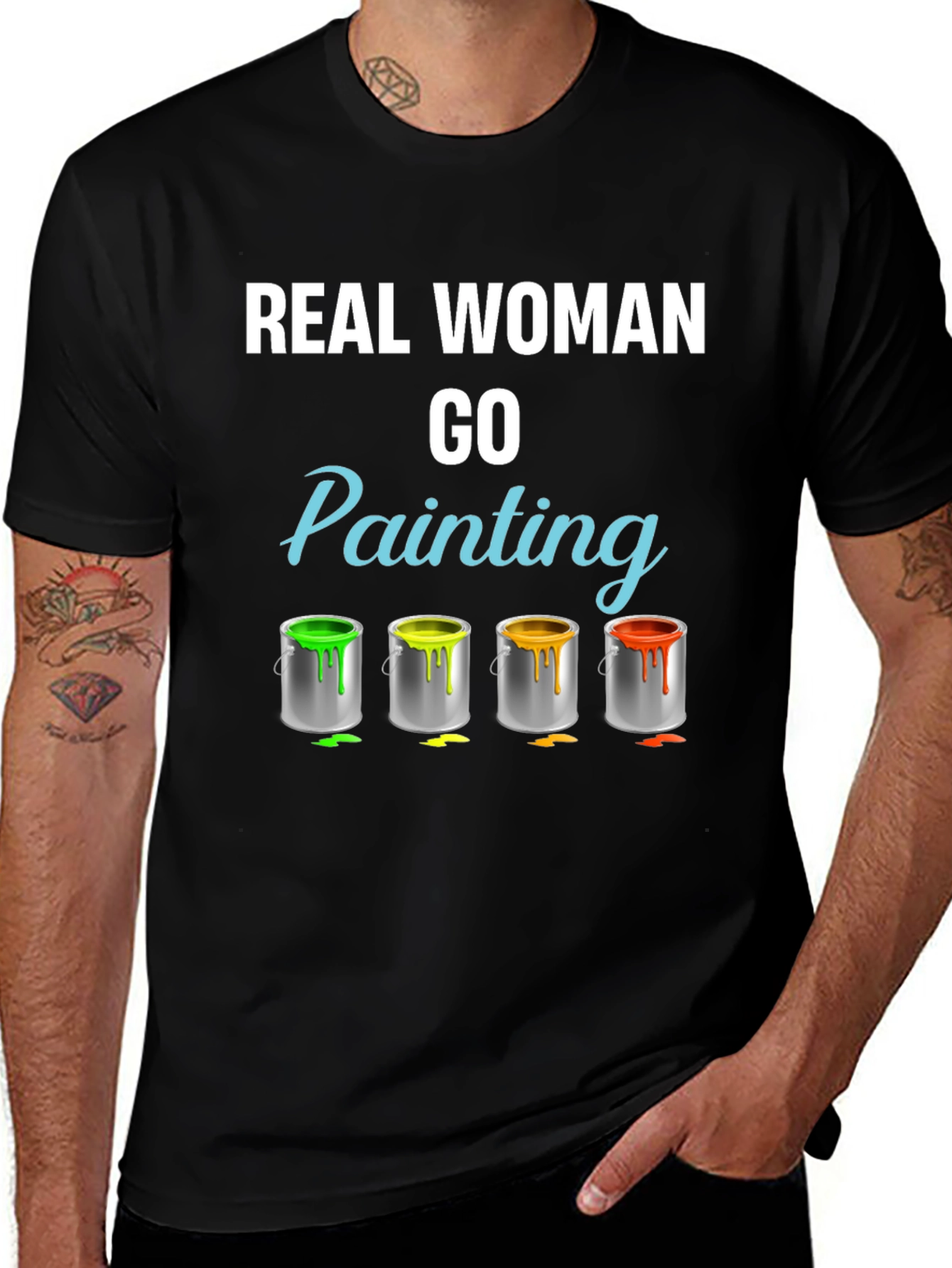 Real Woman Go Painting T-Shirt