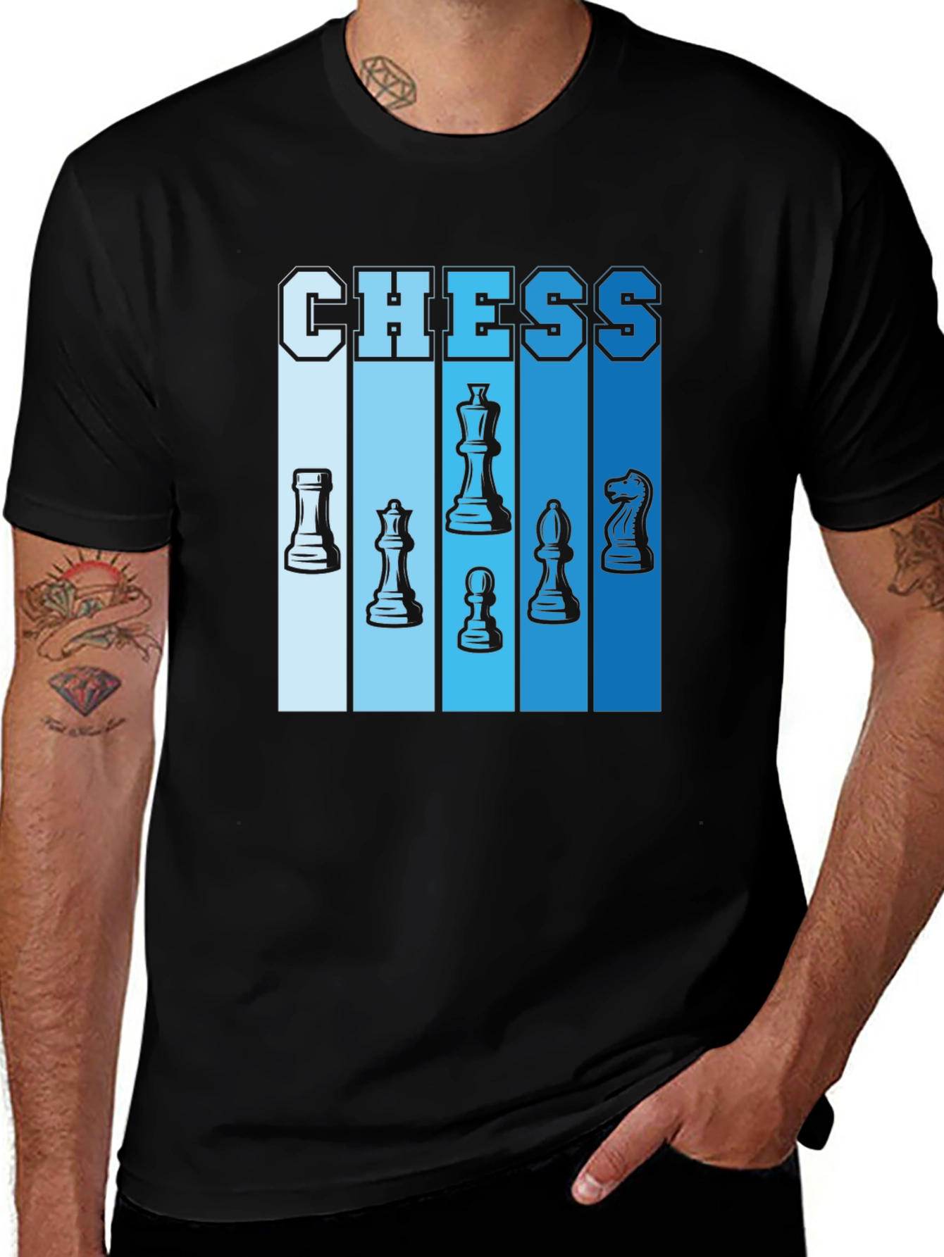 Chess Piece Graphic Tee - Stylish Casual Wear