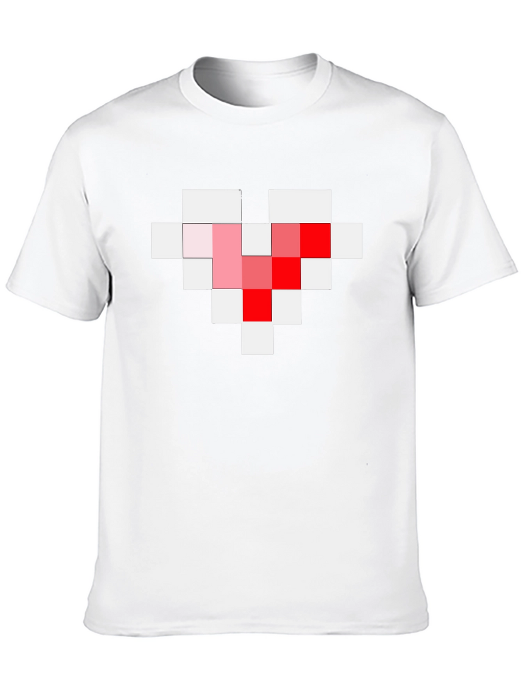 Pixel Heart Graphic Tee - Gamer Style Black T-Shirt