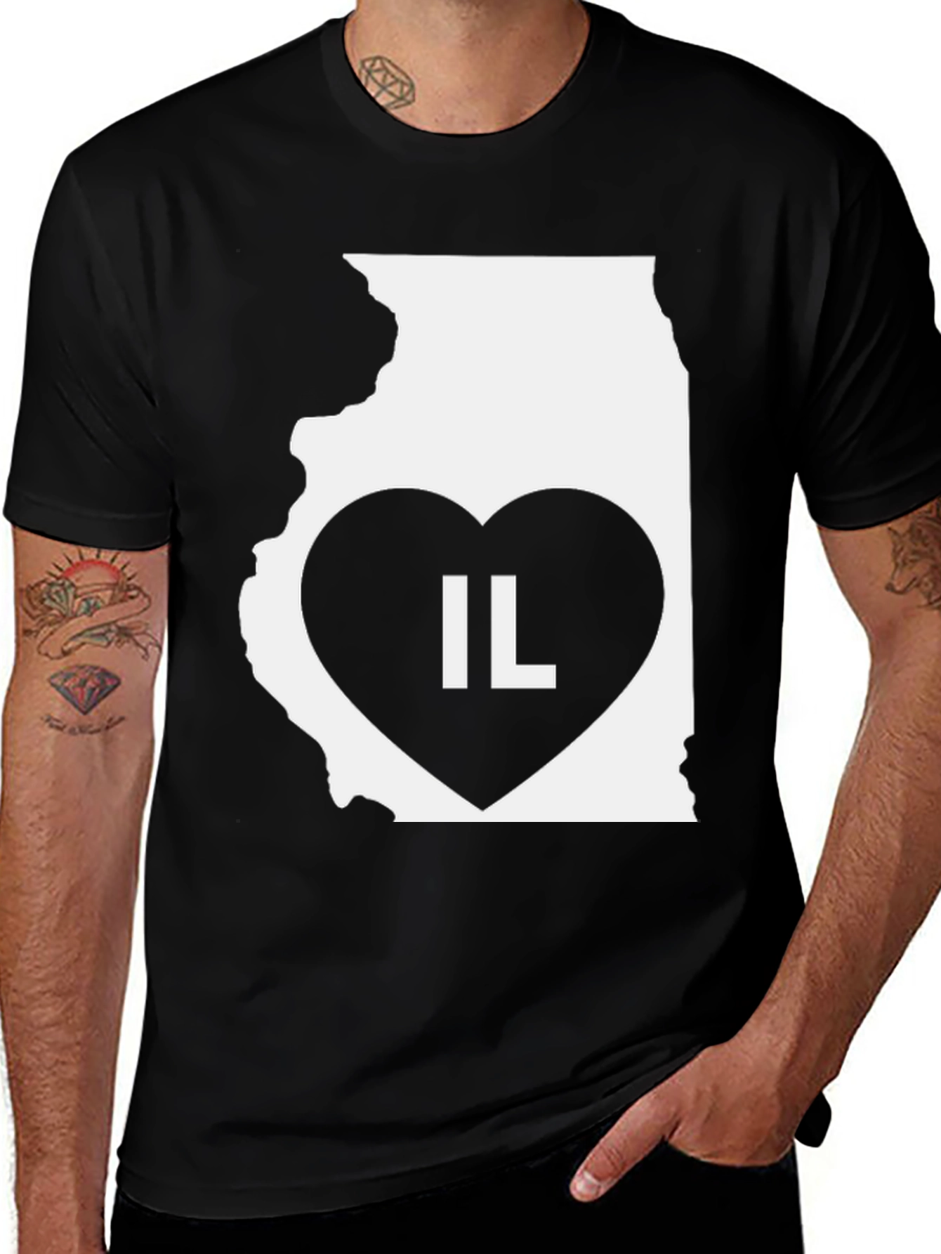 IL State Heart T-Shirt - Illinois Pride!