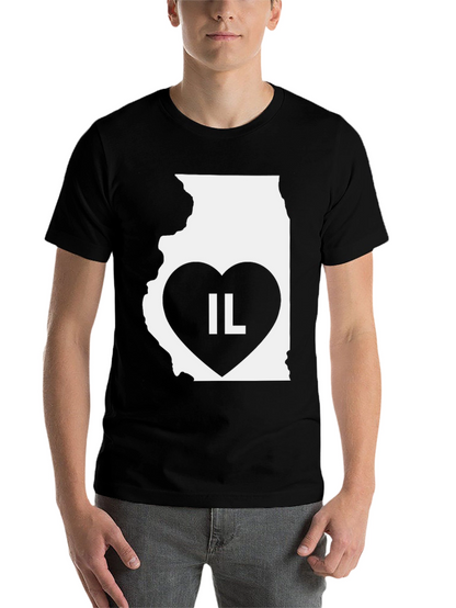 IL State Heart T-Shirt - Illinois Pride!