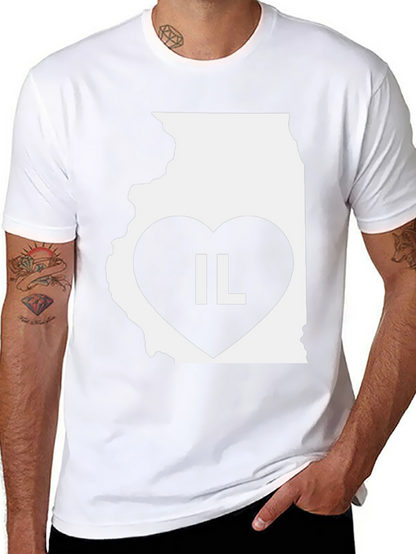 IL State Heart T-Shirt - Illinois Pride!