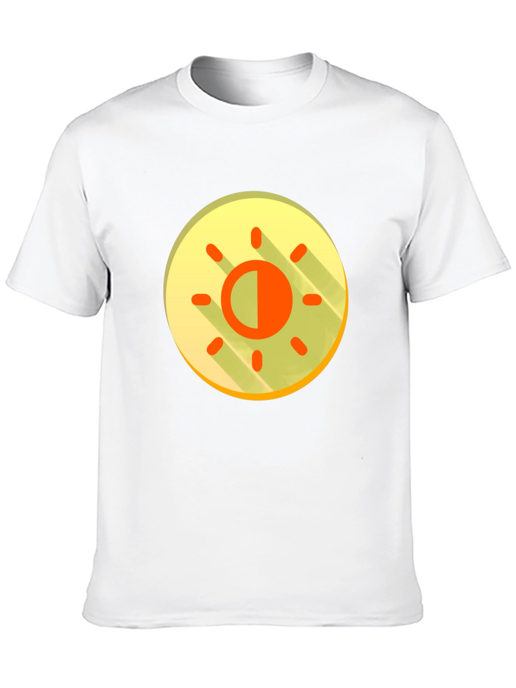Contrast Sun Graphic T-Shirt - Black