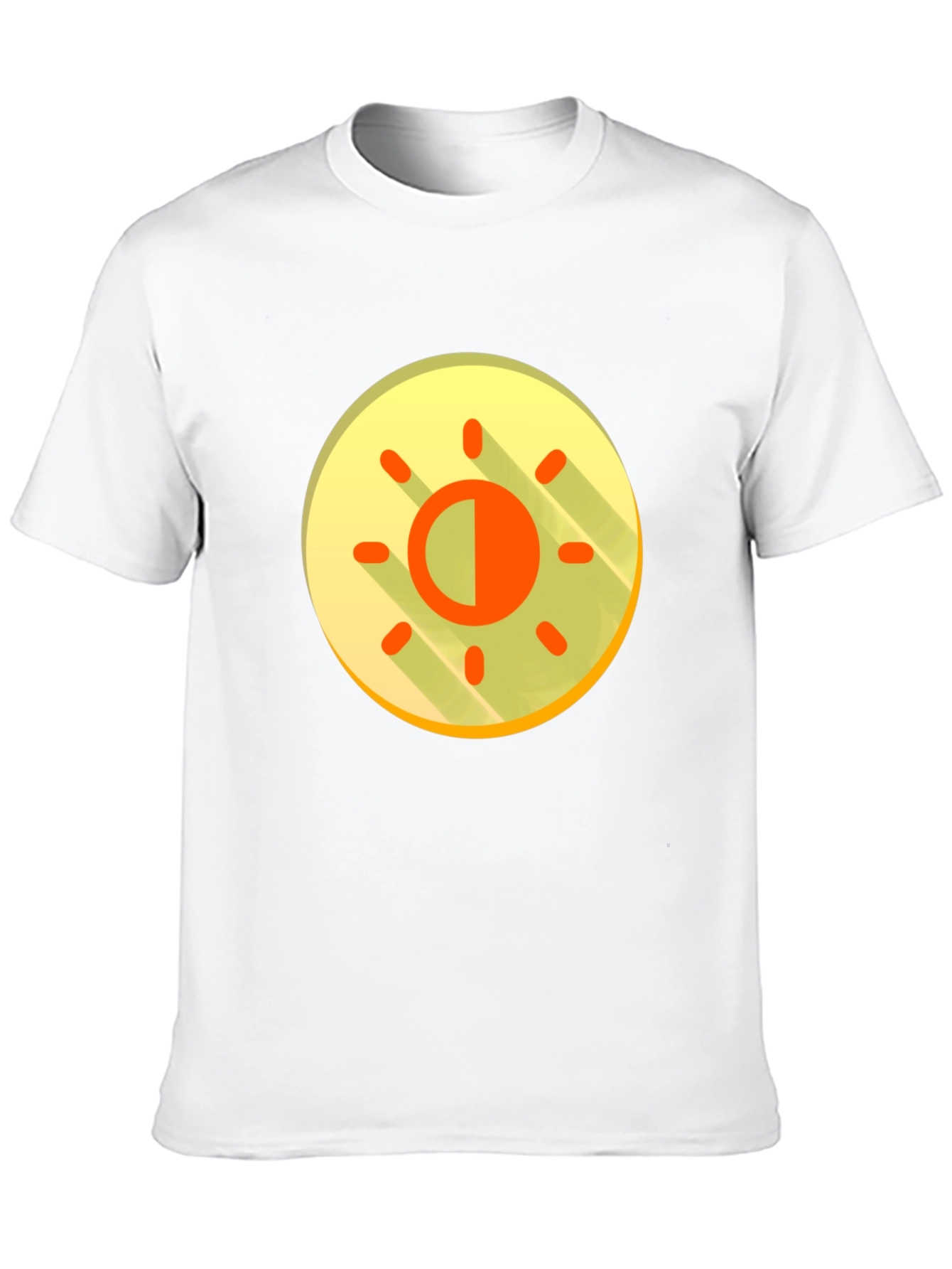 Contrast Sun Graphic T-Shirt - Black