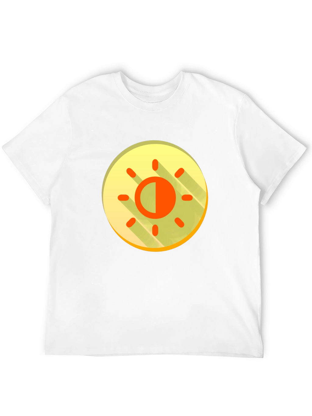 Contrast Sun Graphic T-Shirt - Black