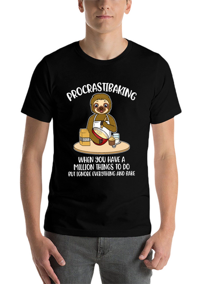 Procrastibaking Sloth T-Shirt: Baking Humor Tee