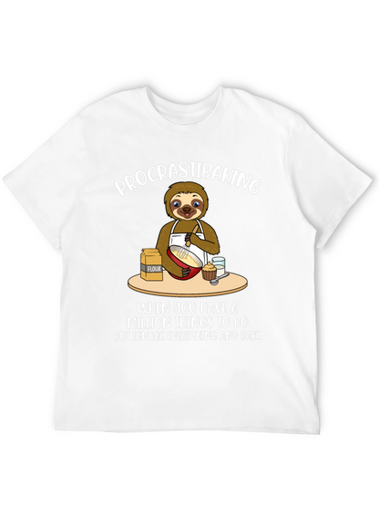 Procrastibaking Sloth T-Shirt: Baking Humor Tee