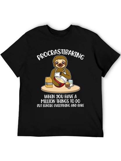 Procrastibaking Sloth T-Shirt: Baking Humor Tee