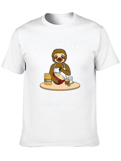 Procrastibaking Sloth T-Shirt: Baking Humor Tee
