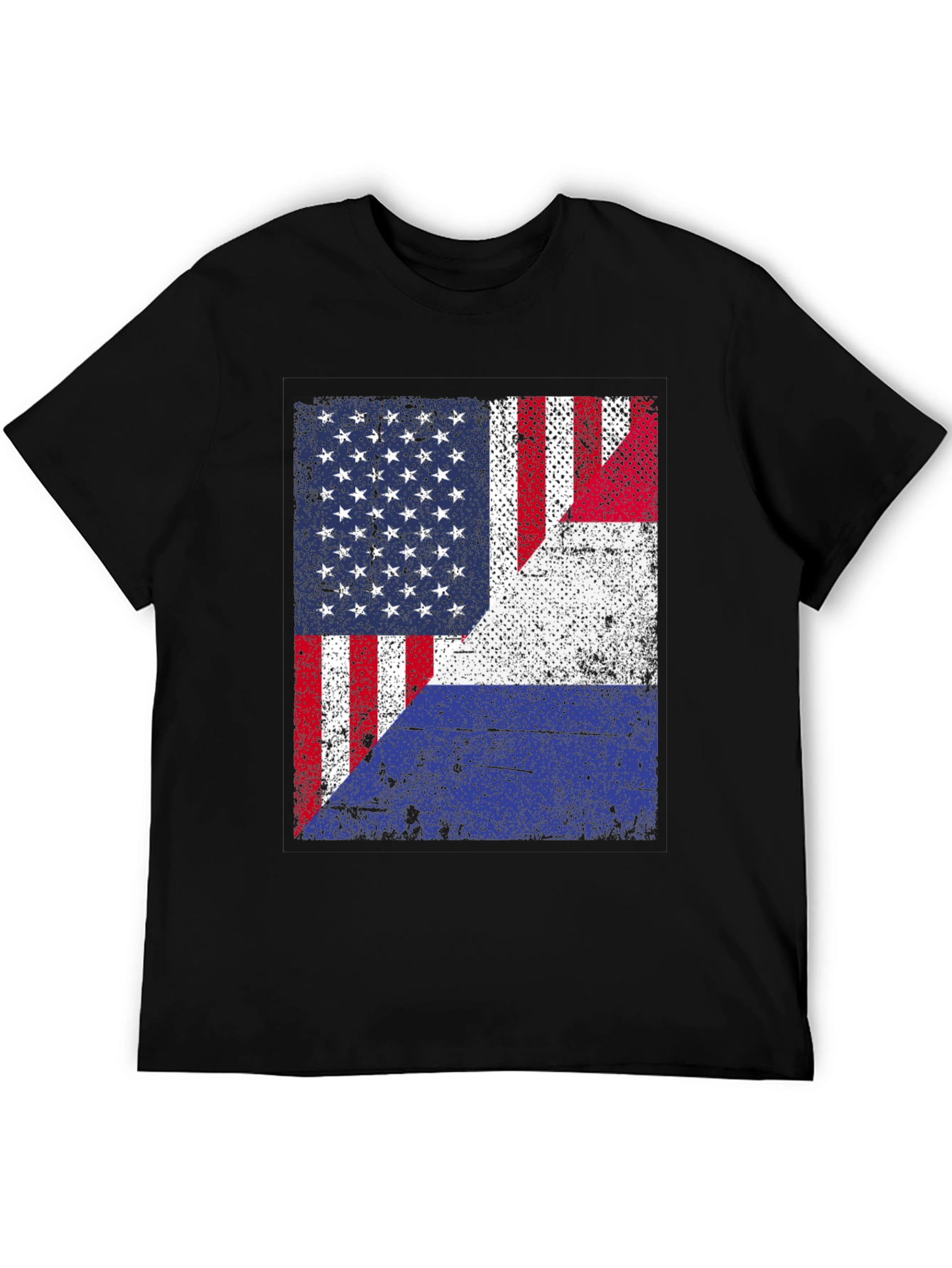 Distressed USA Flag Graphic T-Shirt