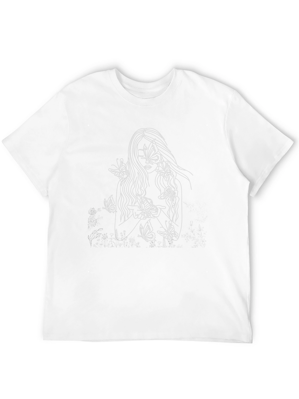 Butterfly Woman Graphic Tee - Black