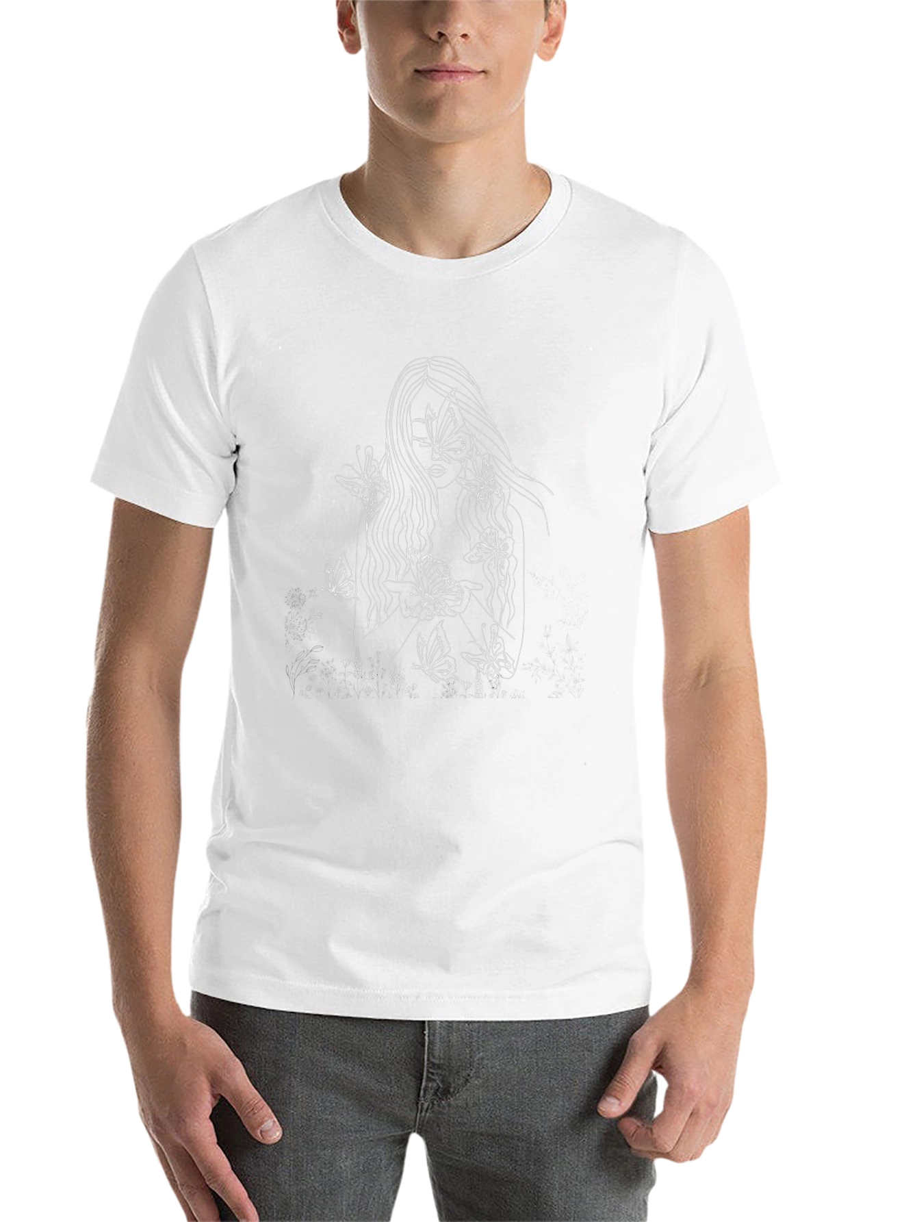 Butterfly Woman Graphic Tee - Black