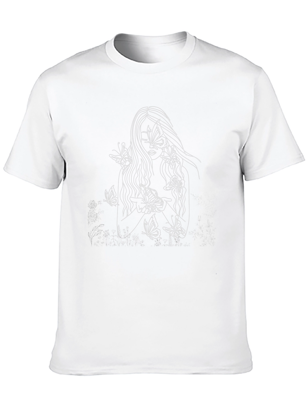Butterfly Woman Graphic Tee - Black