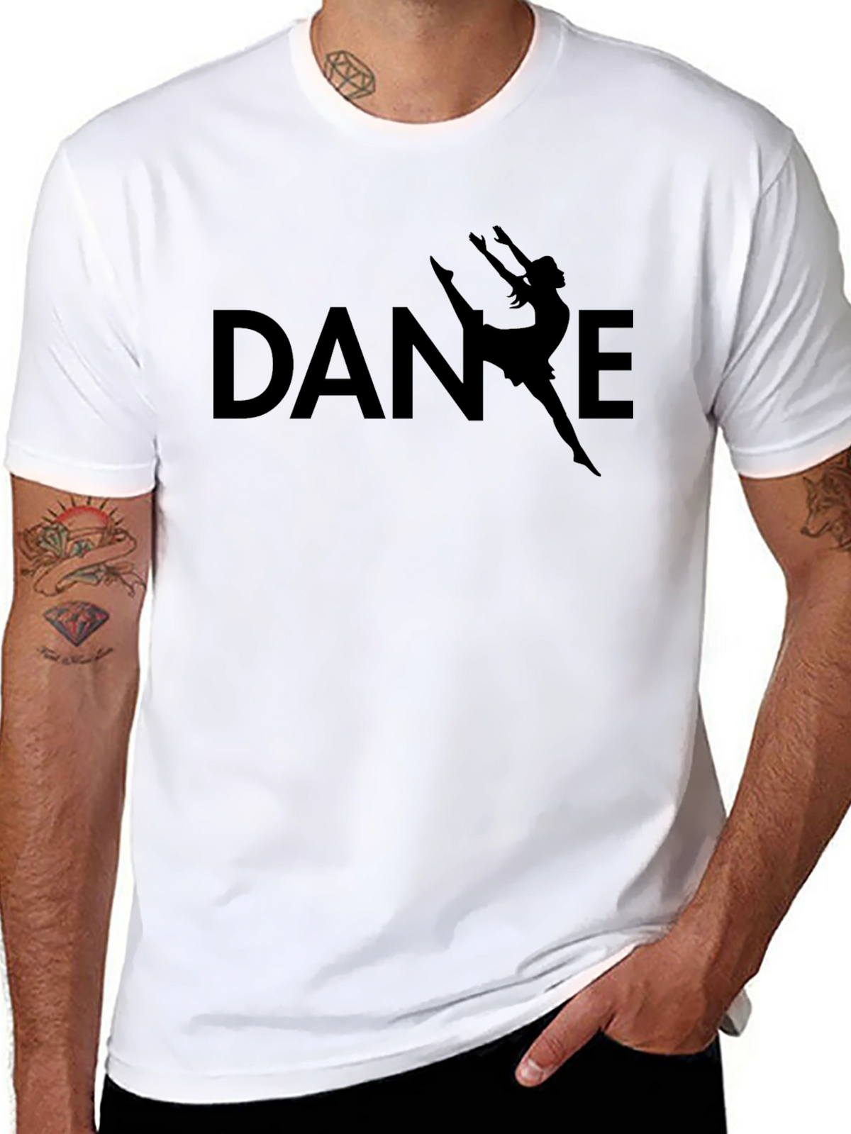 Dance Silhouette T-Shirt - Black Cotton Tee