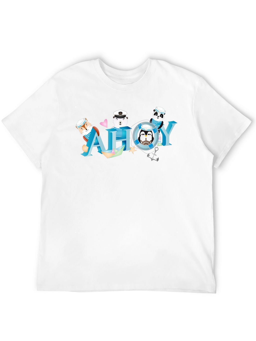 Nautical Ahoy T-Shirt with Animal Sailors