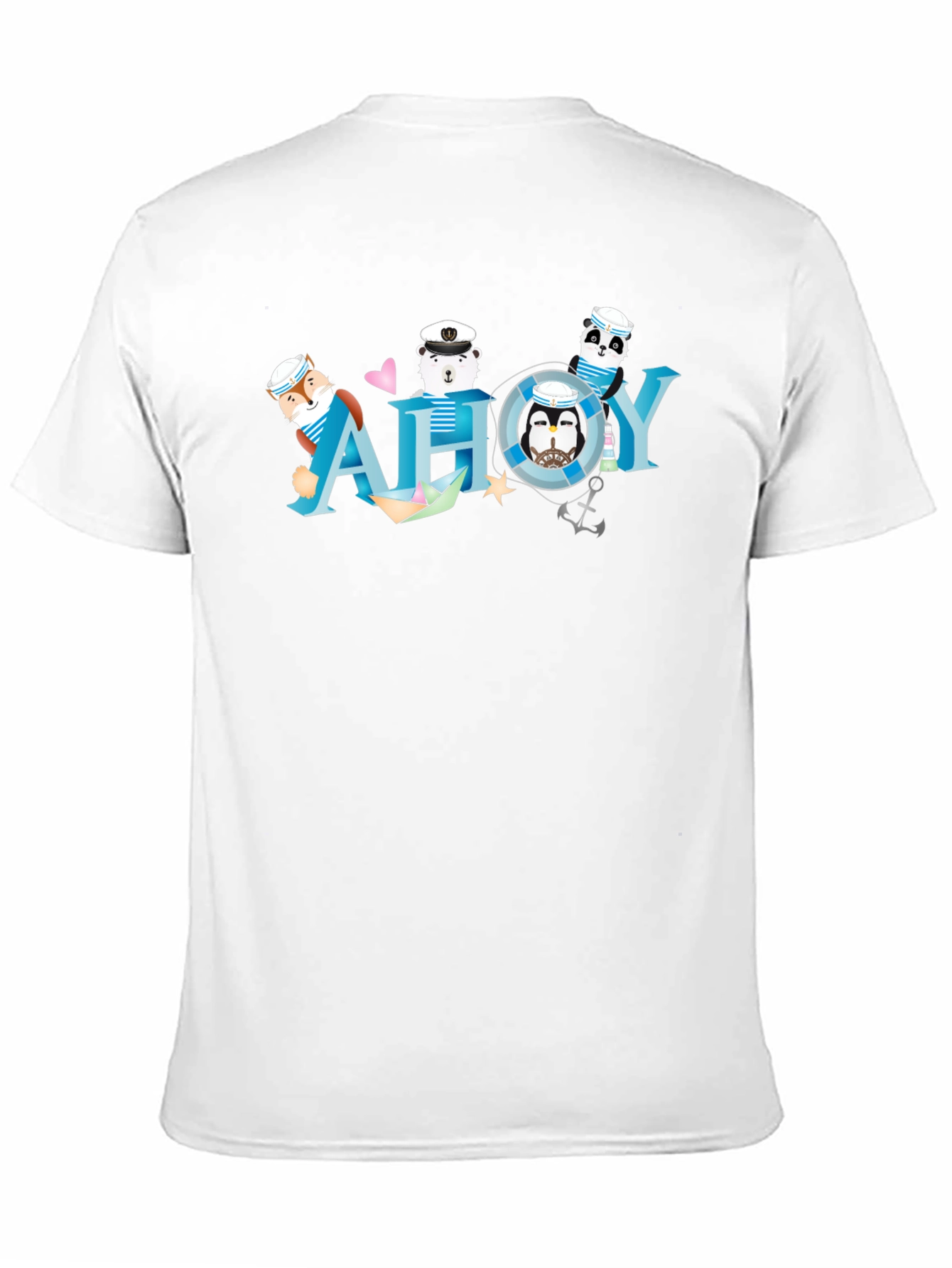 Nautical Ahoy T-Shirt with Animal Sailors