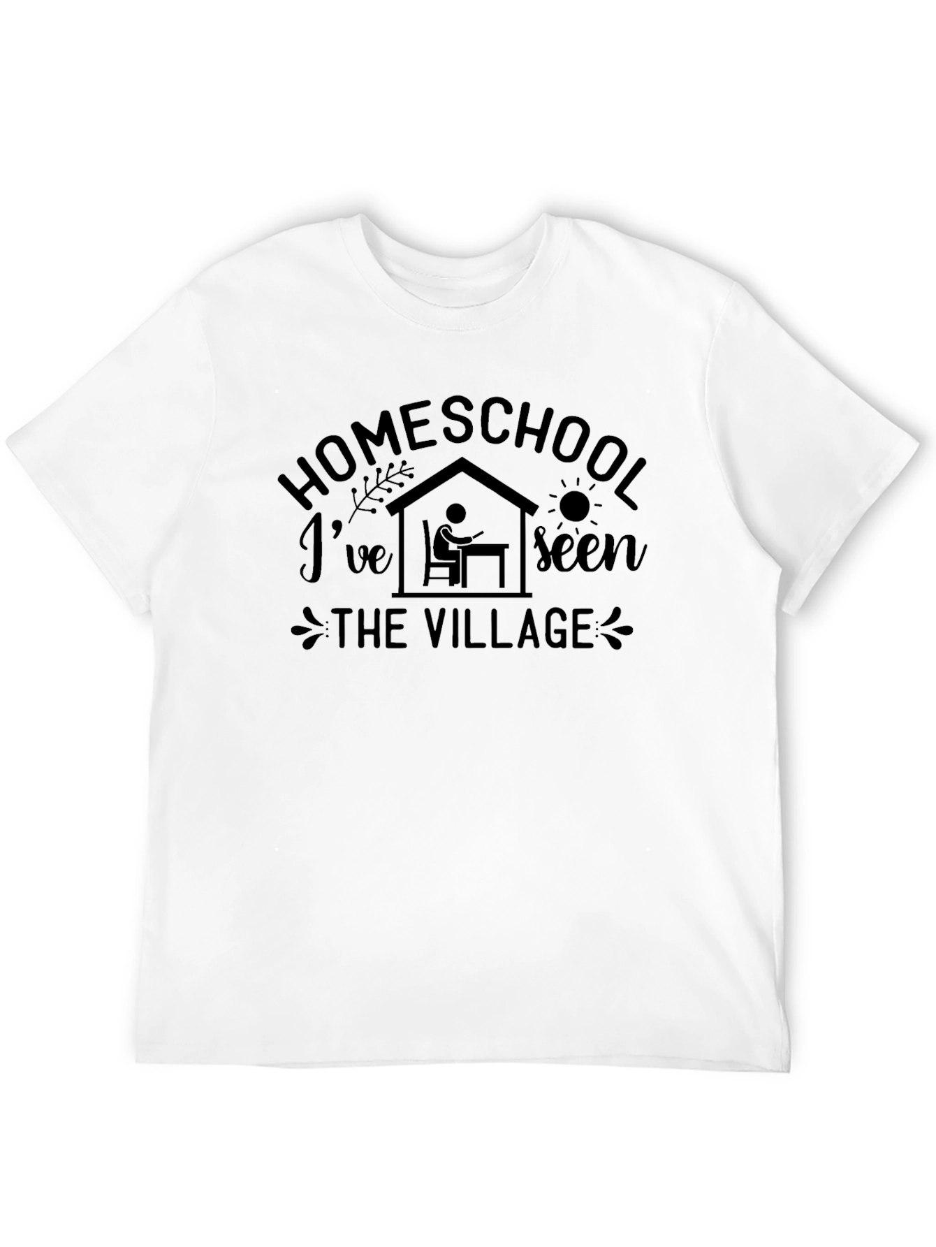 Homeschool Seen The Village Black T-Shirt