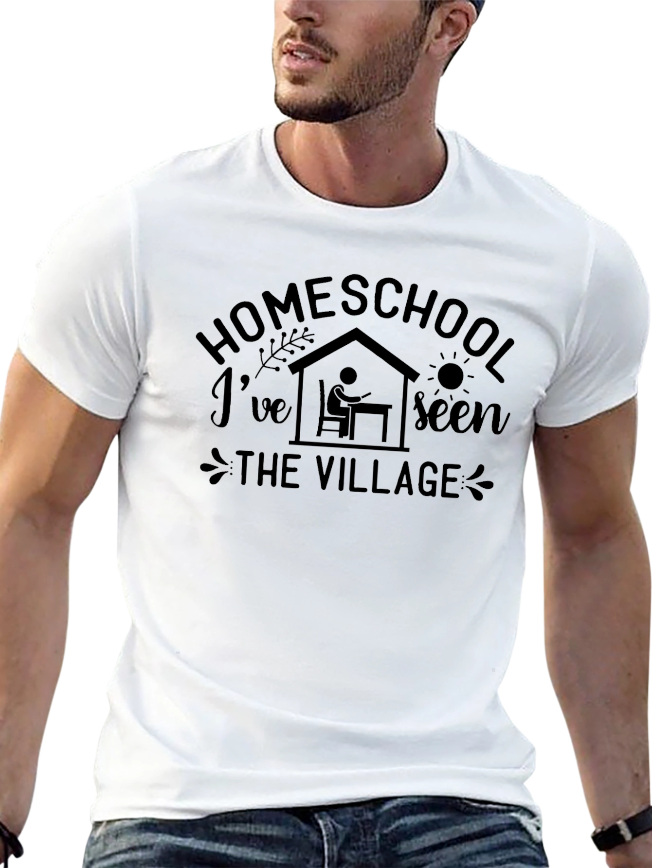 Homeschool Seen The Village Black T-Shirt