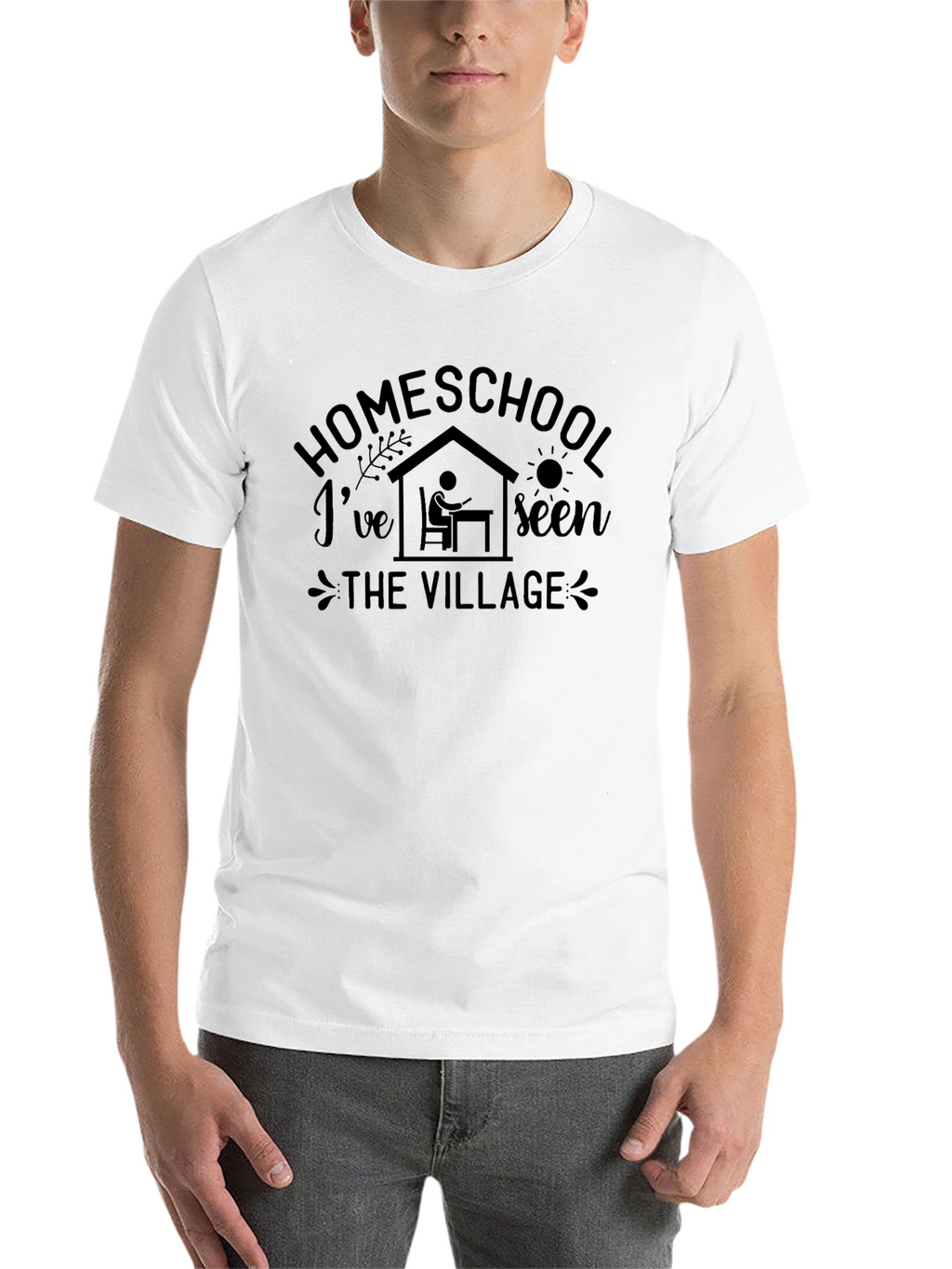 Homeschool Seen The Village Black T-Shirt