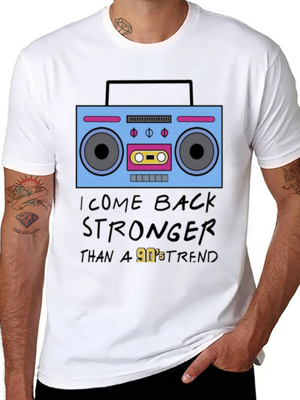 90s Boombox Retro Style T-Shirt