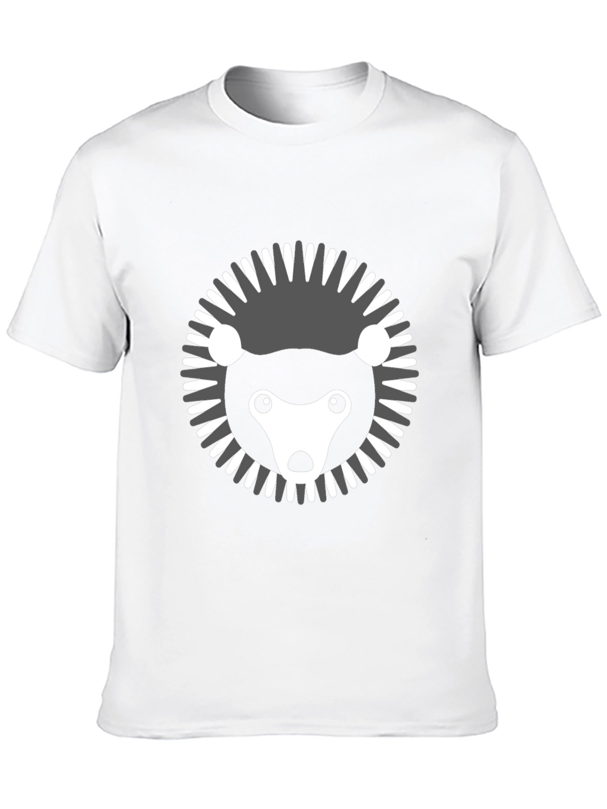 Modern Hedgehog Graphic Tee - Black