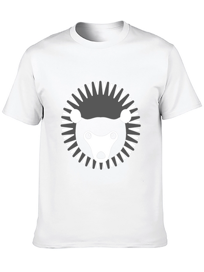 Modern Hedgehog Graphic Tee - Black
