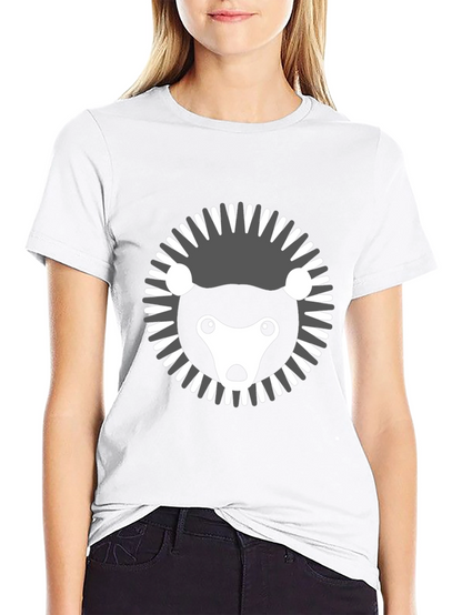 Modern Hedgehog Graphic Tee - Black