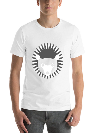 Modern Hedgehog Graphic Tee - Black